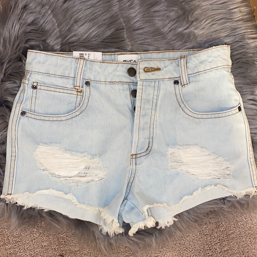 NWT RVCA Light Was Ripped Jean Shorts - Picture 3 of 8
